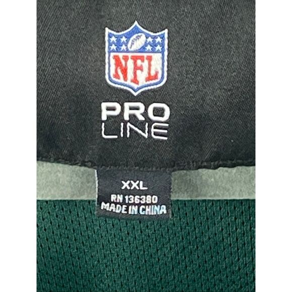 NFL Pro Line Green Mesh Football Nylon Jersey XXL Vintage Fan Gear Sportswear - Picture 3 of 8